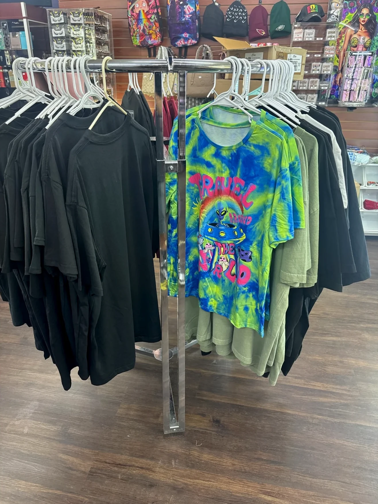 Branded Puff On apparel rack